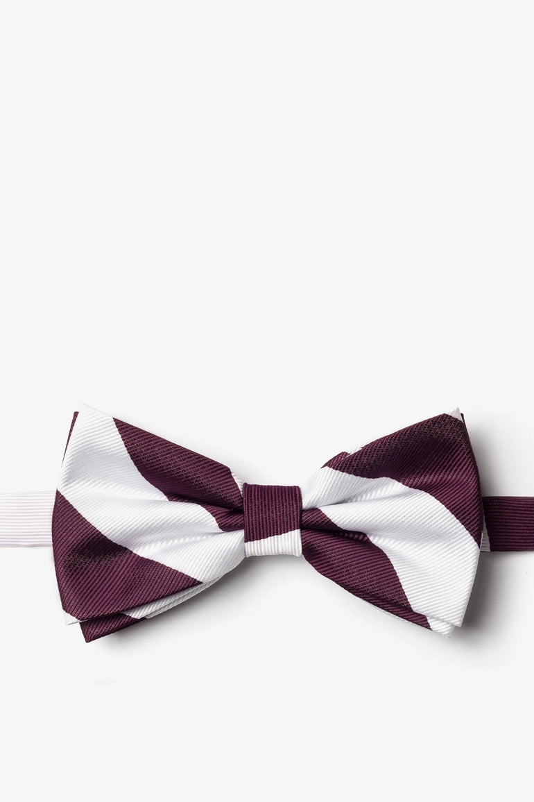 Maroon and White College Collegiate Stripe - School Colors