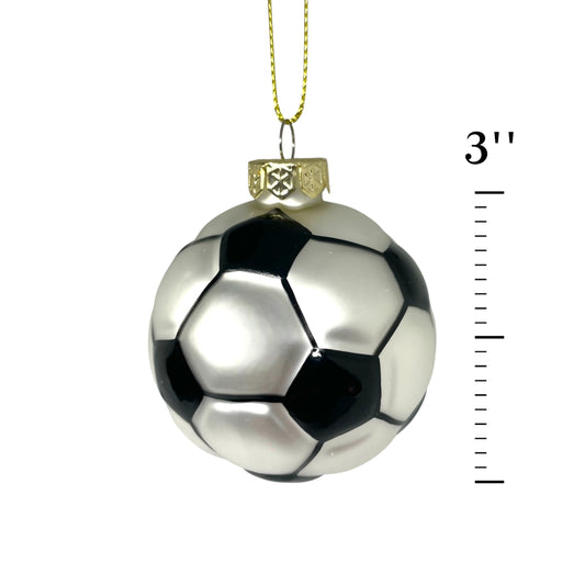 Soccer Ball Glass Ornament