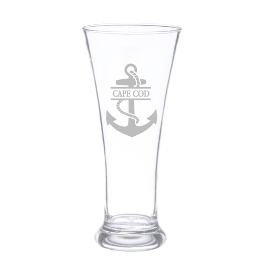 Custom Town & Anchor Pilsner Glass Set of 4