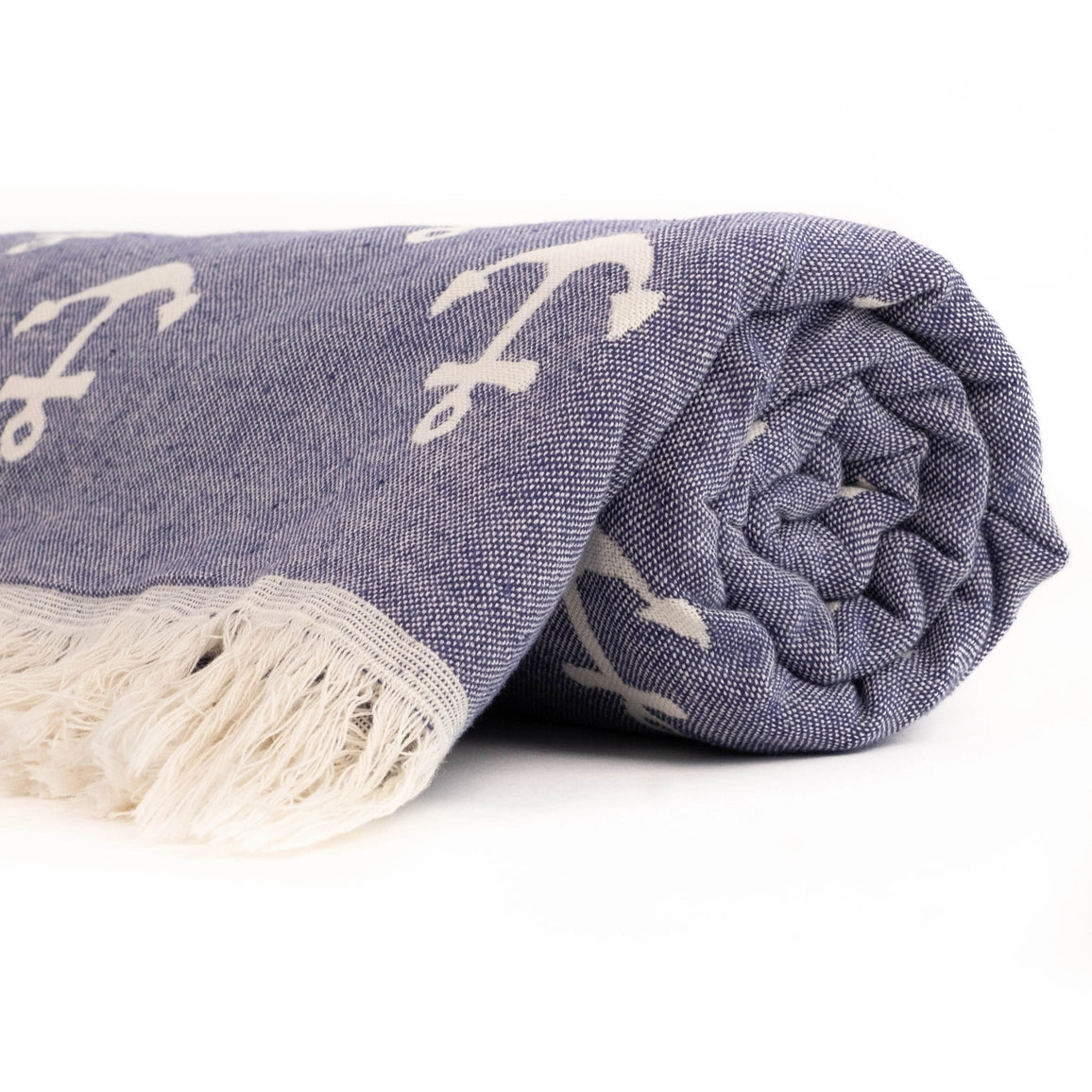 Turkish Beach Towel -Double Sided Anchor - NY Gift Boutique
