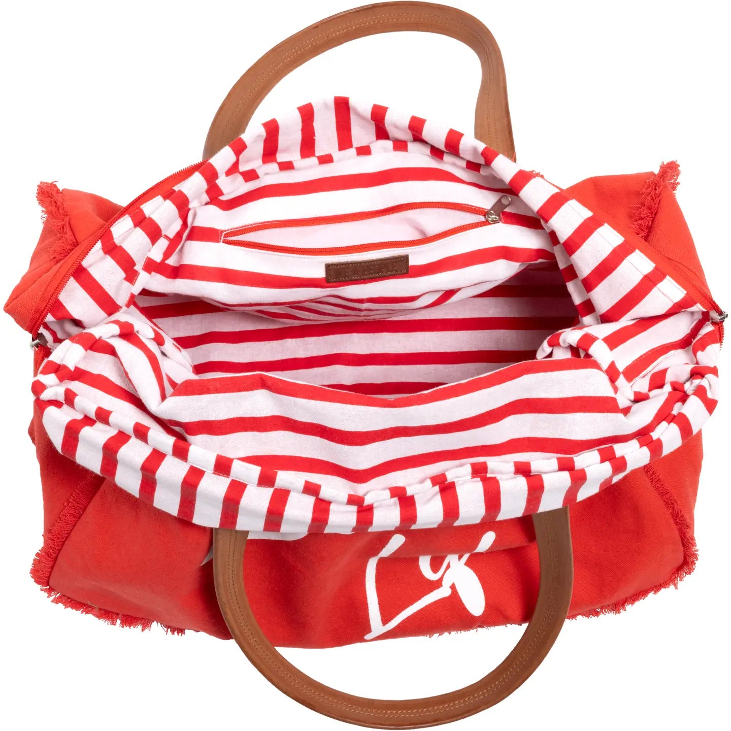 Boat Life Red Canvas Tote