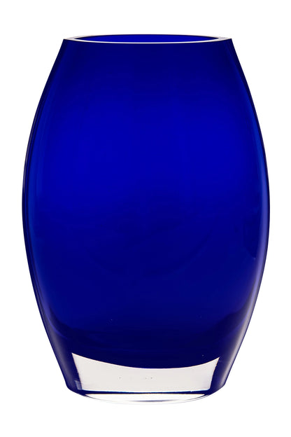 Cobalt Oval Vase, 12"H