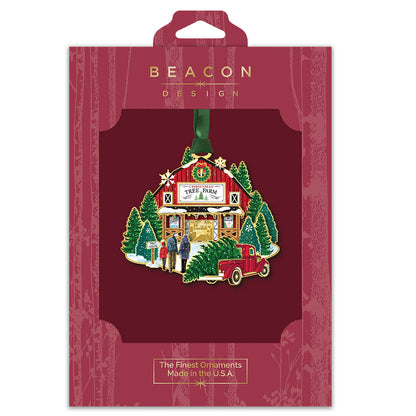 Our Family Christmas Tree Brass Ornament