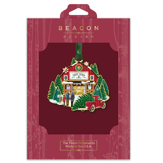 Our Family Christmas Tree Brass Ornament