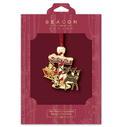 North Pole Brass Ornament