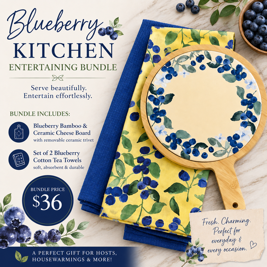 Blueberry Bundle - Towel & Cheeseboard