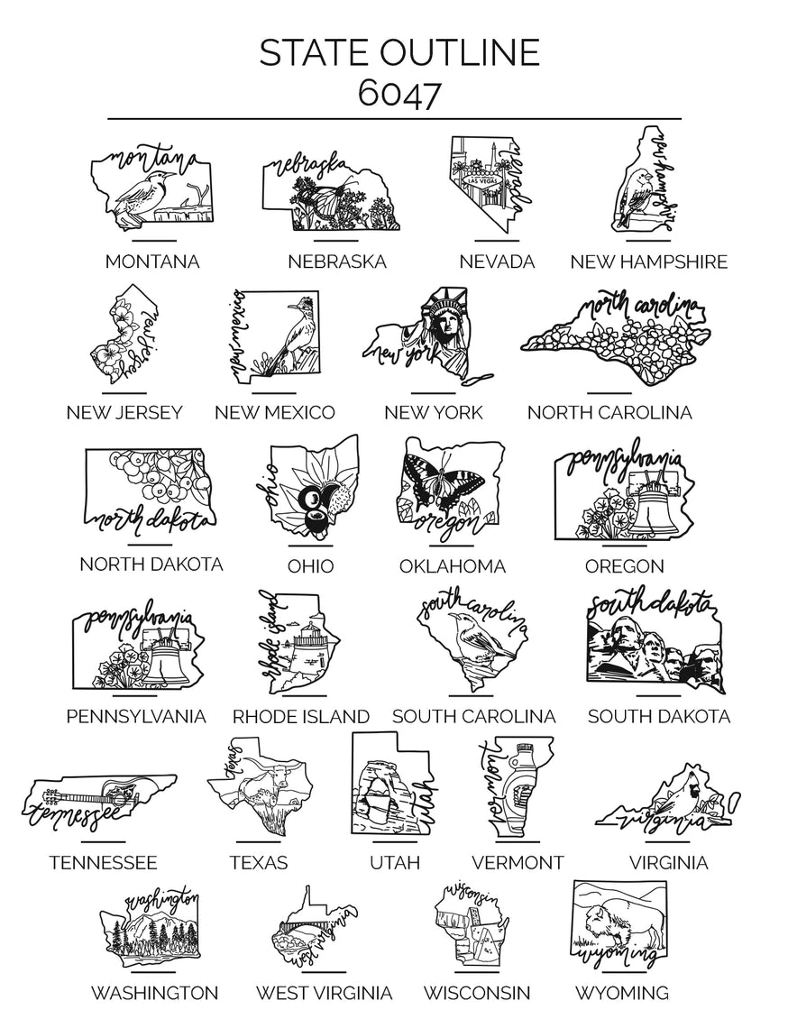 State Outline Custom Market Tote