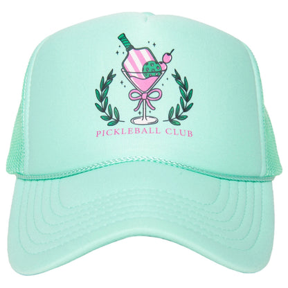 Pickleball Club Martini Foam Trucker Cap