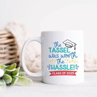 Tassel Worth Hassle 2025 Graduation Mug