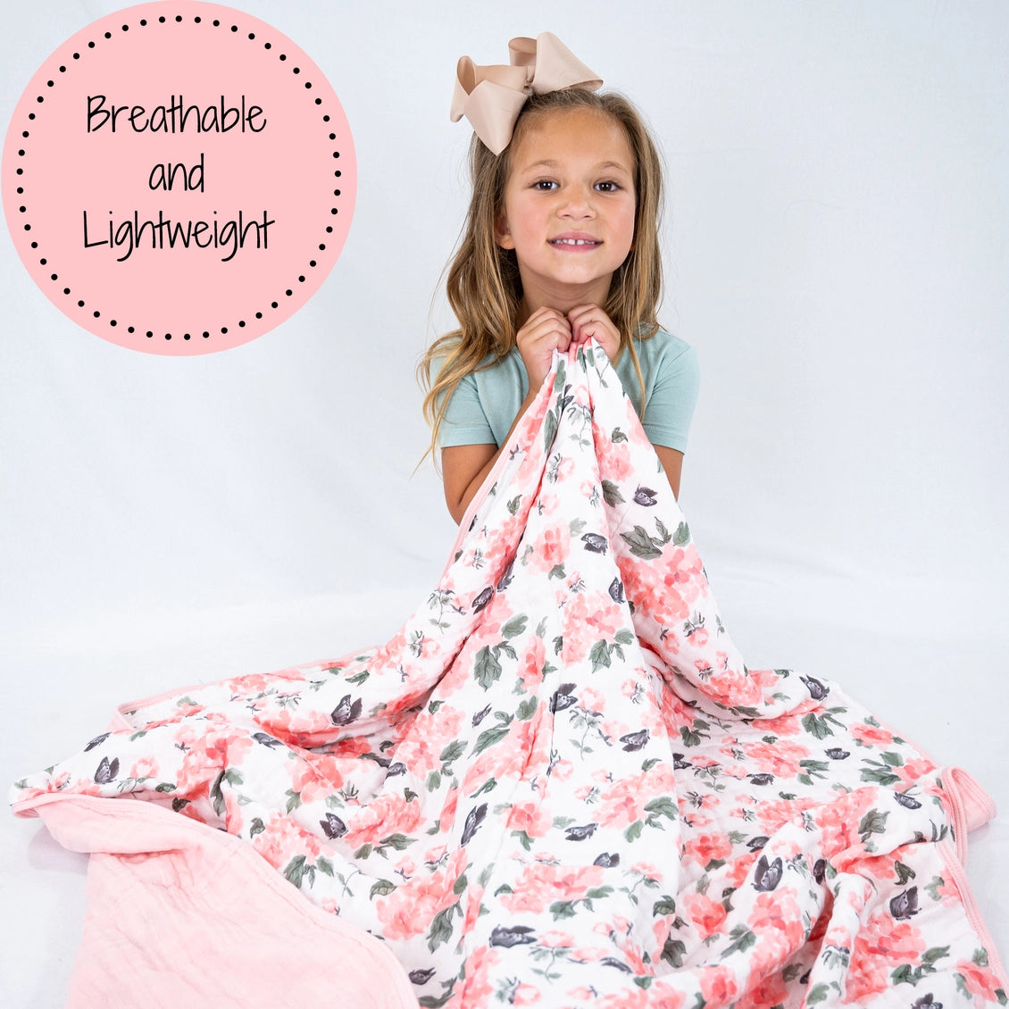 Pretty in Peony Baby Toddler Muslin Blanket