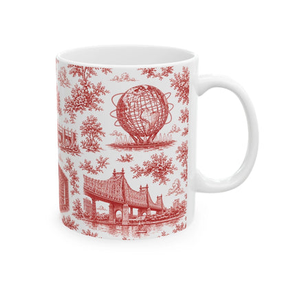 Queens Toile De Jouy Chinoiserie Ceramic Mug
