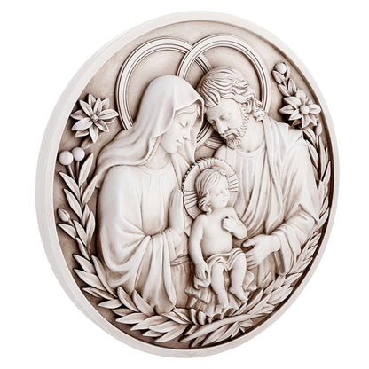 Holy Family Round Plaque