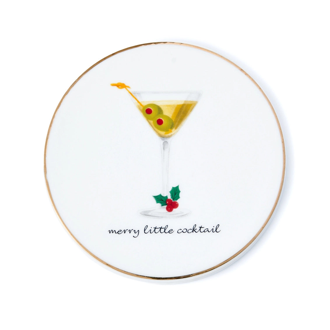 Holiday Cheers Ceramic Coaster Set of Four