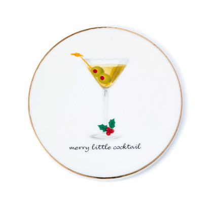 Holiday Cheers Ceramic Coaster Set of Four