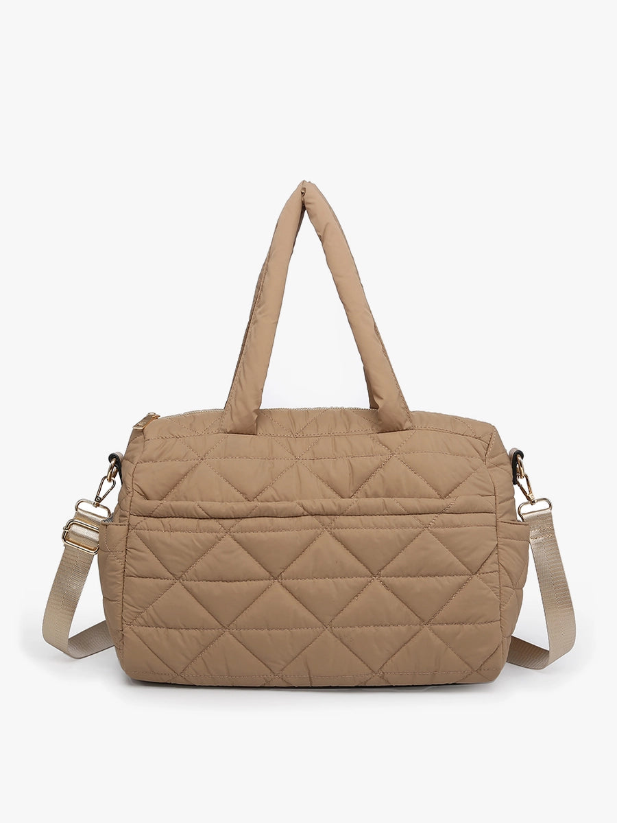 Billie Quilted Nylon Satchel