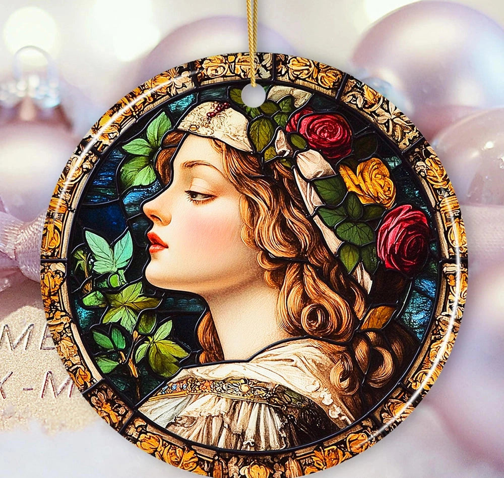 Artis, Renaissance Stained Glass Theme Ornament