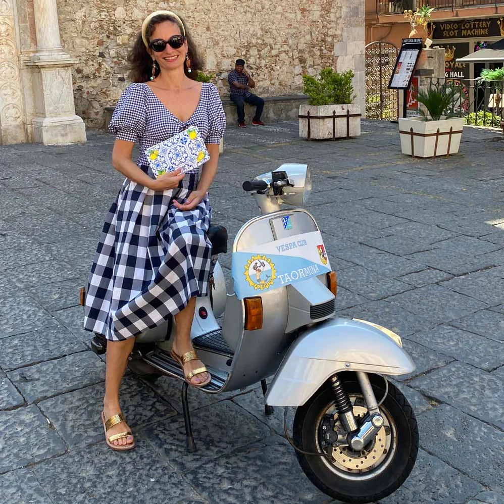Caltagirone Limone Clutch Bag