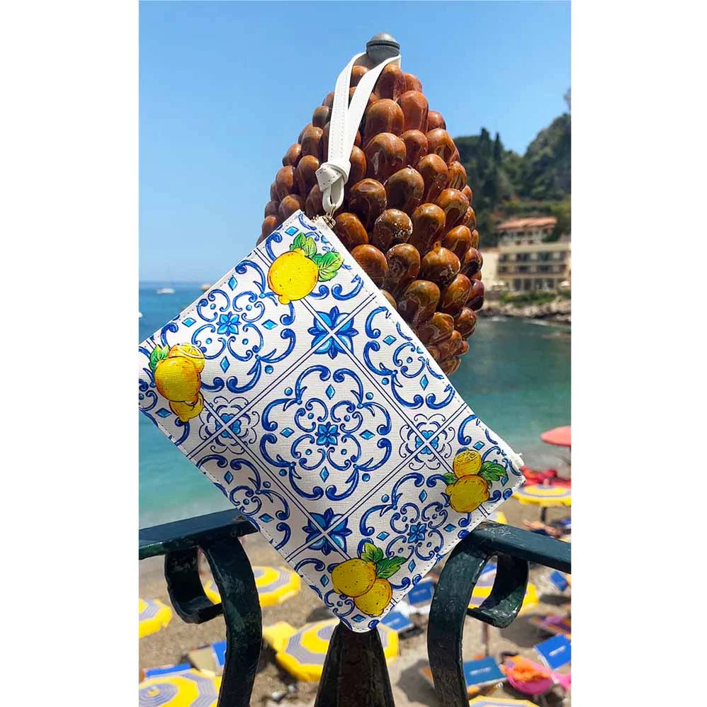 Caltagirone Limone Clutch Bag