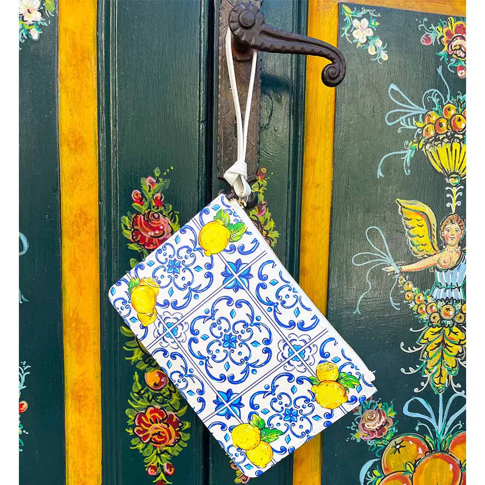 Personalized Caltagirone Limone Clutch Bag