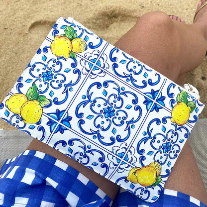 Caltagirone Limone Clutch Bag