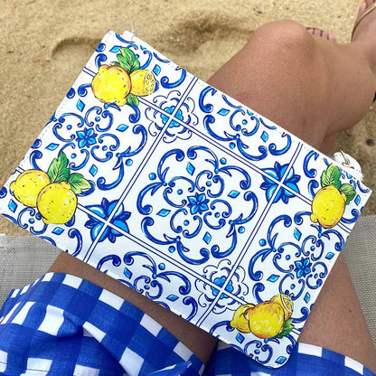 Personalized Caltagirone Limone Clutch Bag