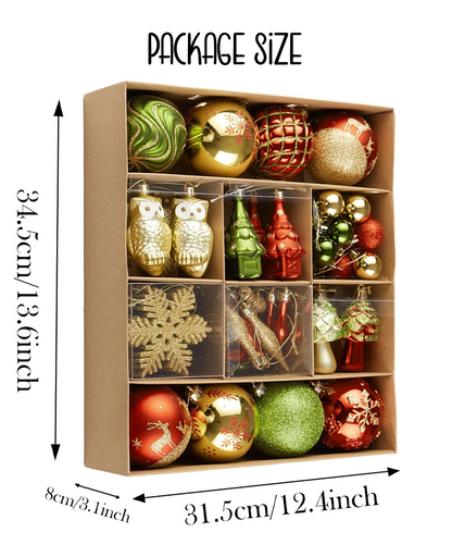 Enchanted Forest Christmas Ornament 80pc Set