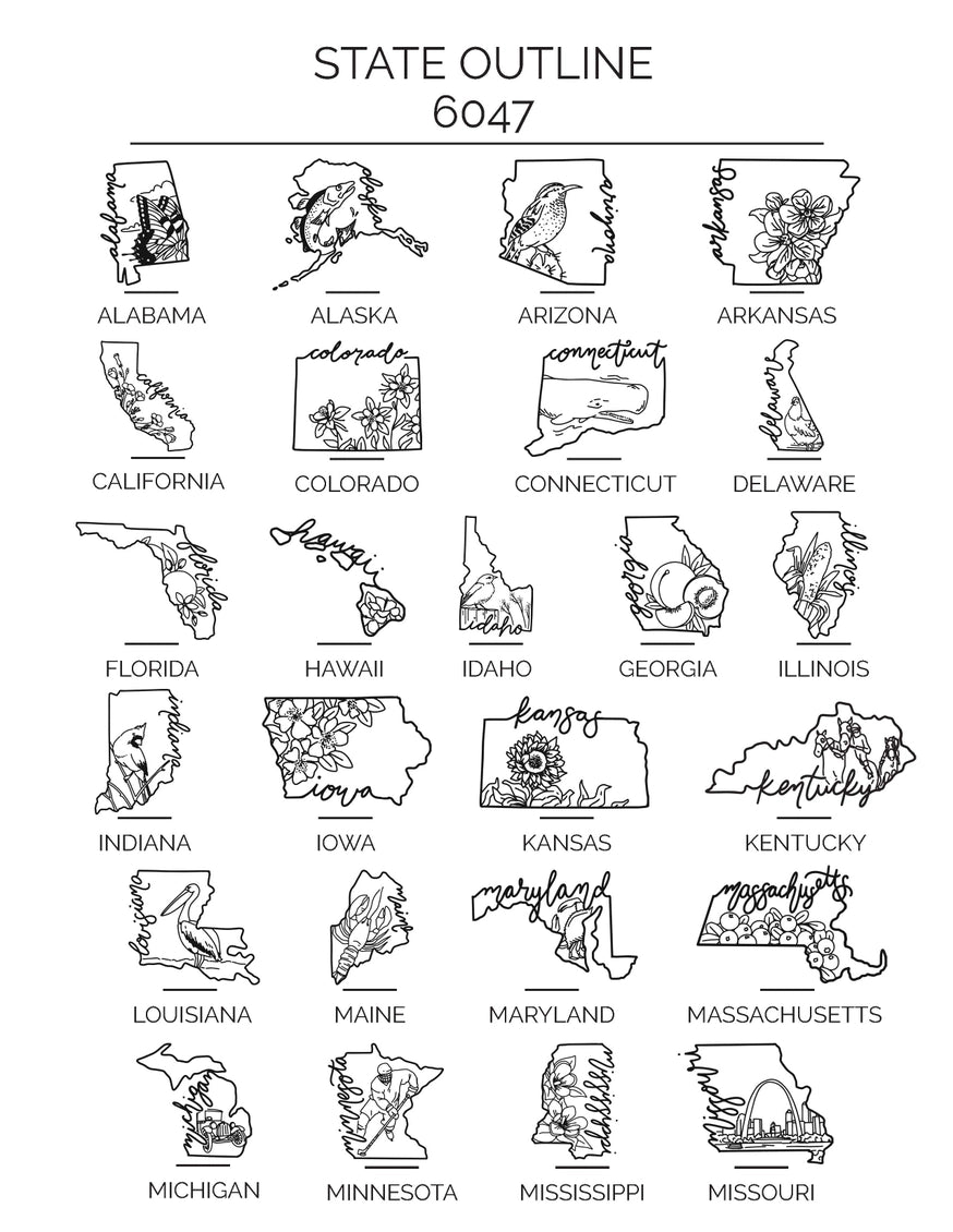 State Outline Custom Market Tote