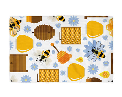 Honey Apiary Beekeeper Waffle Weave Towel