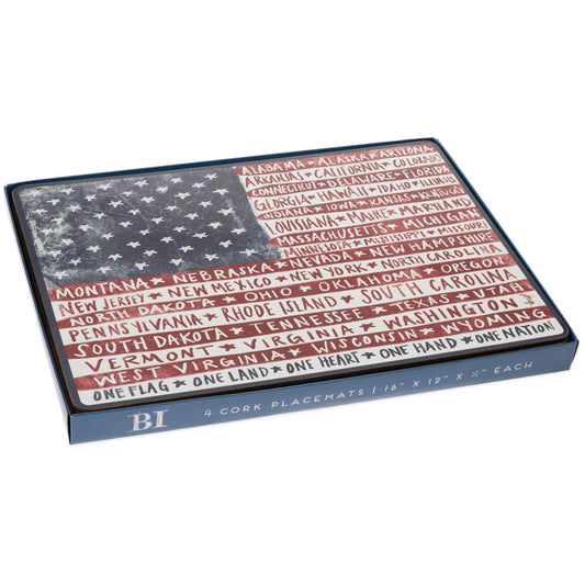 One Flag One Nation Placemats Patriotic 4th of July