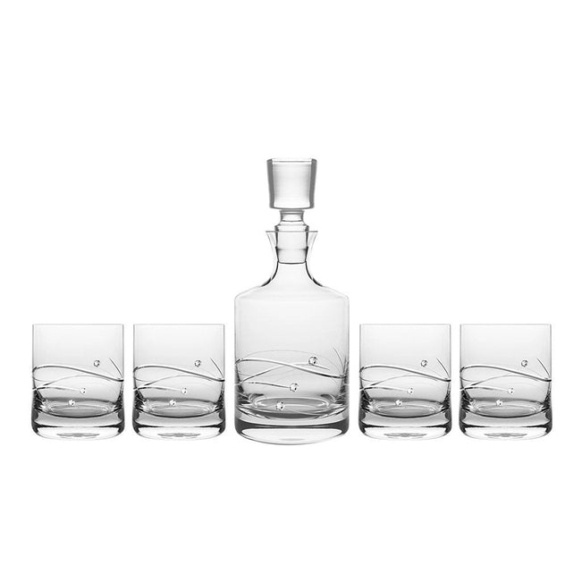 Sparkle 5 Pc. Set, 26oz Decanter & 10.5 Tumbler Glasses