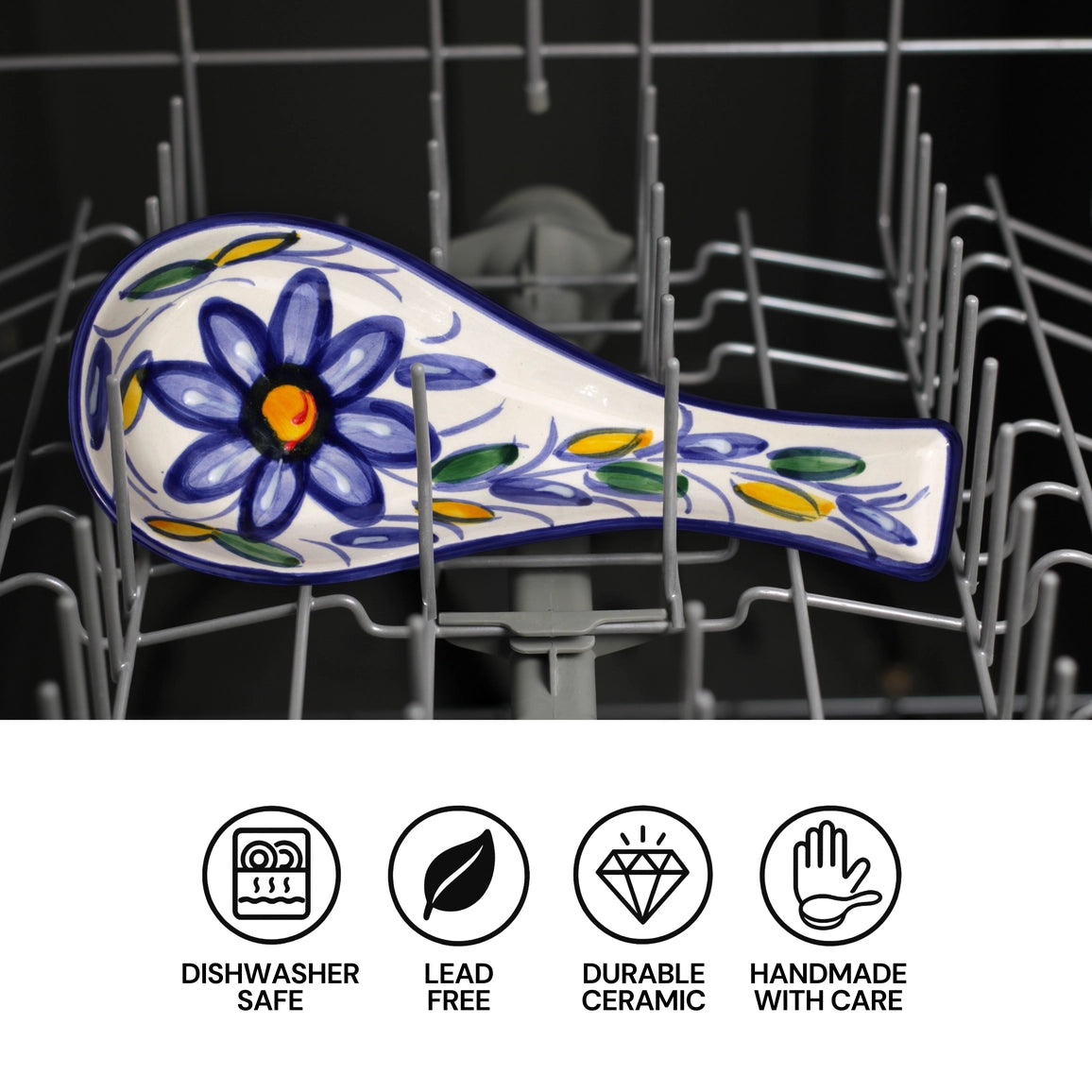 Mediterranean Ceramic Spoon Rest