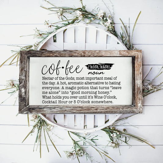 Paulownia Wood Framed Funny Sign - Assorted Designs