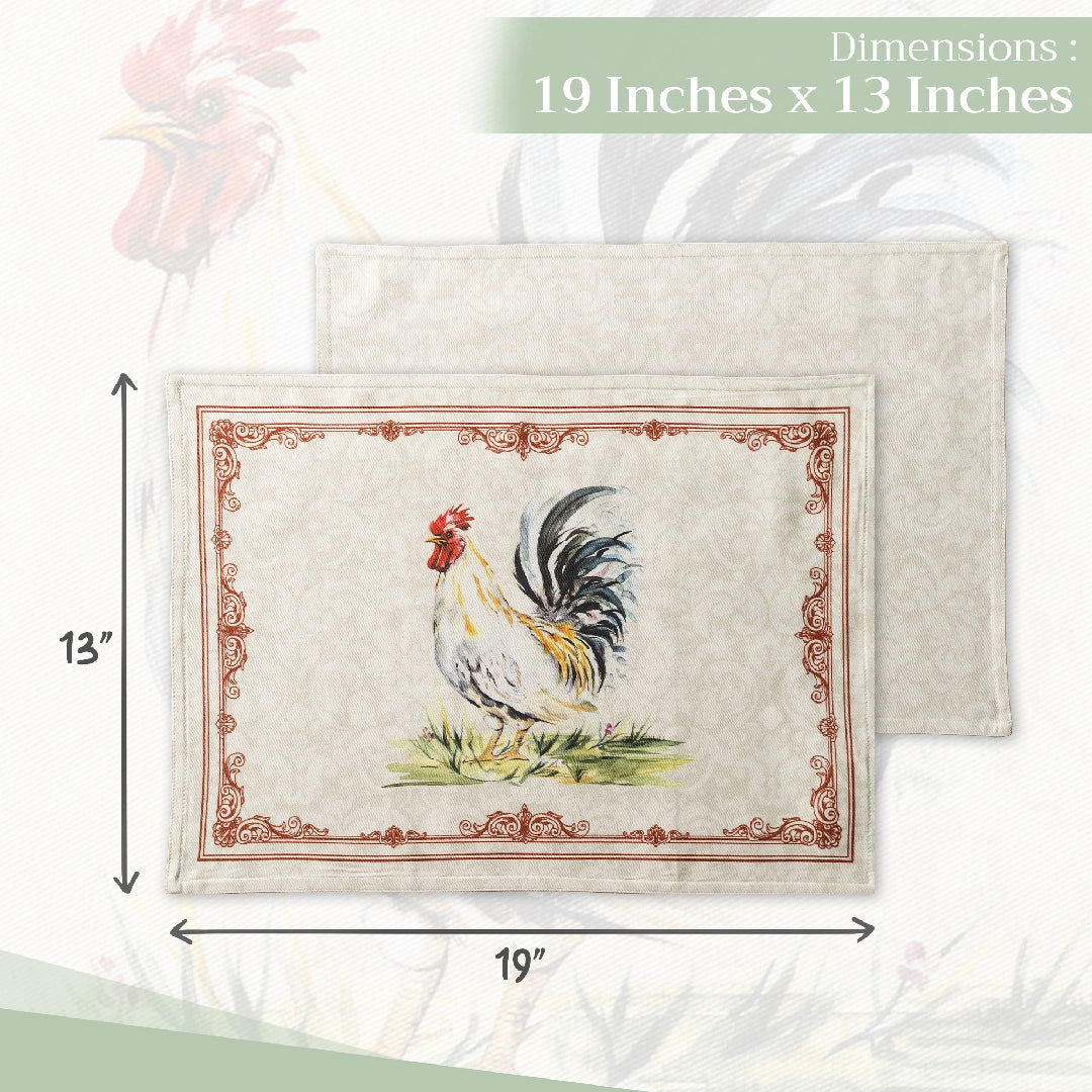 Campagne - Placemats 100% Cotton 13" X 19" - Set of 4