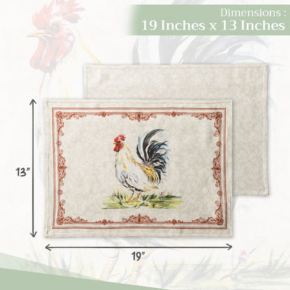 Campagne - Placemats 100% Cotton 13" X 19" - Set of 4