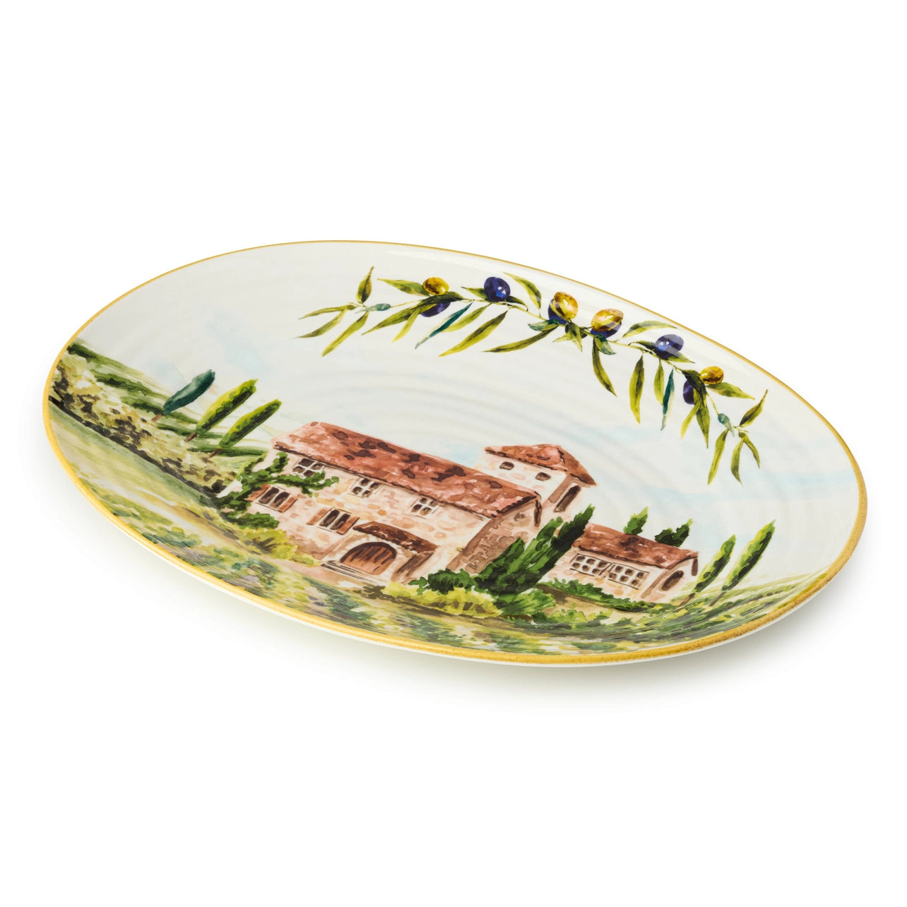 Tuscany Ceramic Oval Platter 16in X 11.5in