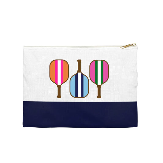 Pickleball Colorful Watercolor Canvas Pouch