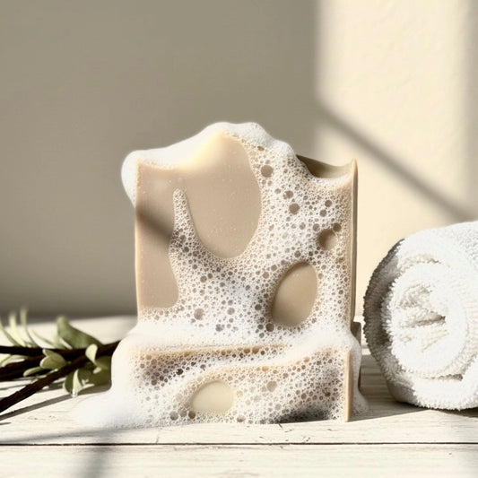 Sandalwood Vanilla Handmade Soap Bar Vegan Cold Process