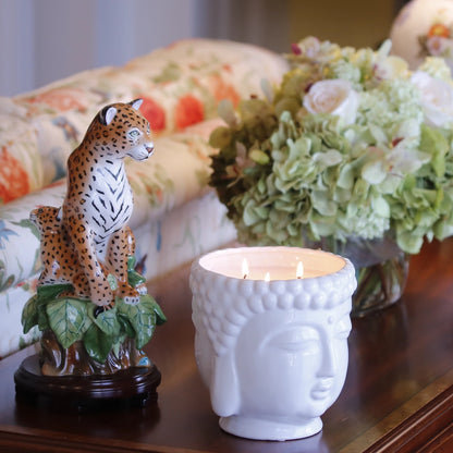 White Buddha Perfumed Candle – French Gardenia