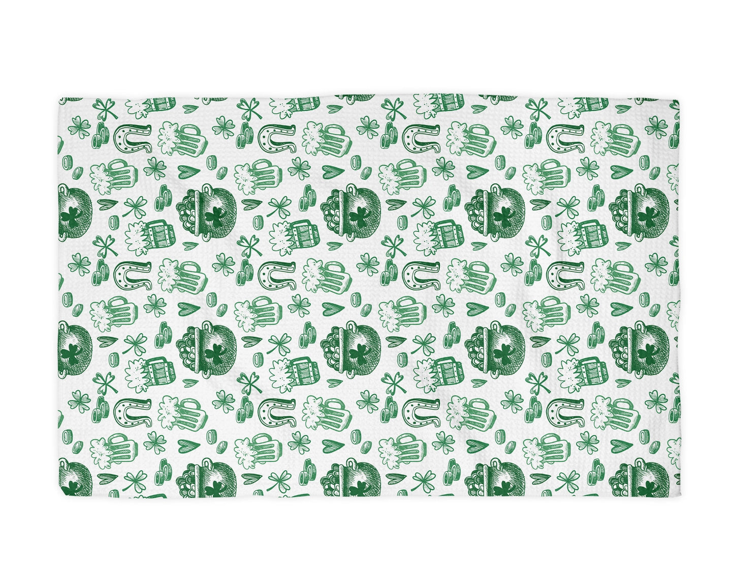 Shamrock Irish Kitchen Waffle Weave Tea Towel