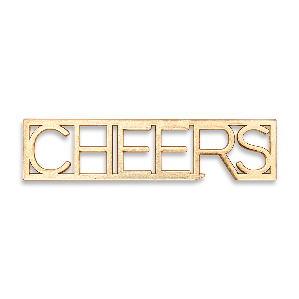 Gold Cheers Bottle Opener Wedding Favor