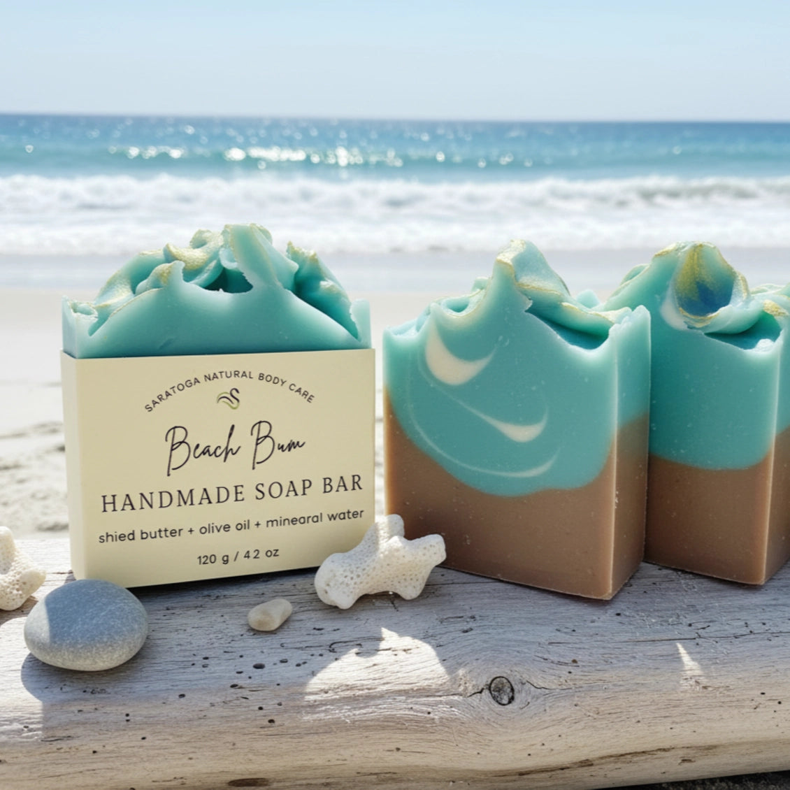 Beach Bum Handmade Soap Bar Vegan Cold Process Soap