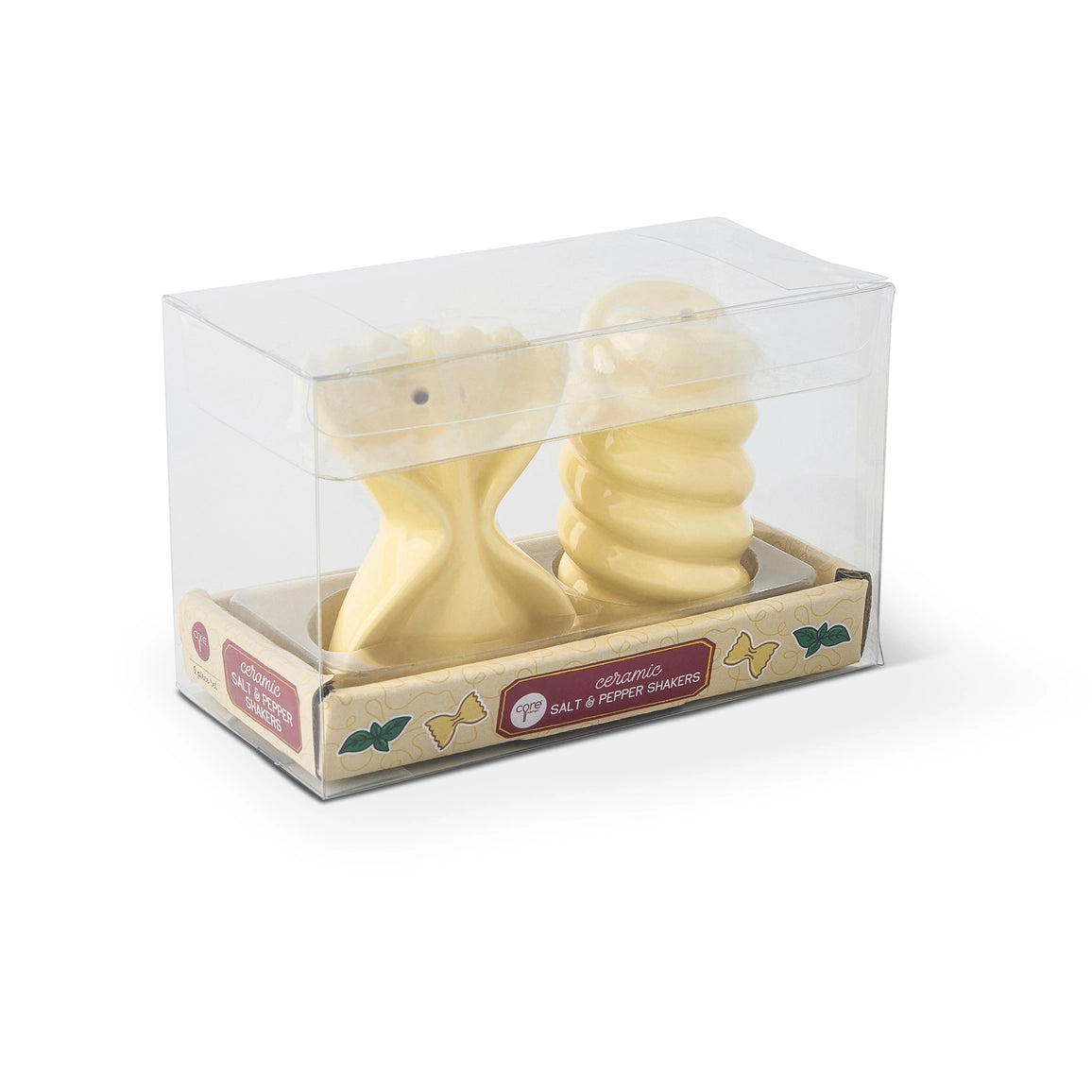 Pasta Shaped Ceramic Salt & Pepper Shaker Set