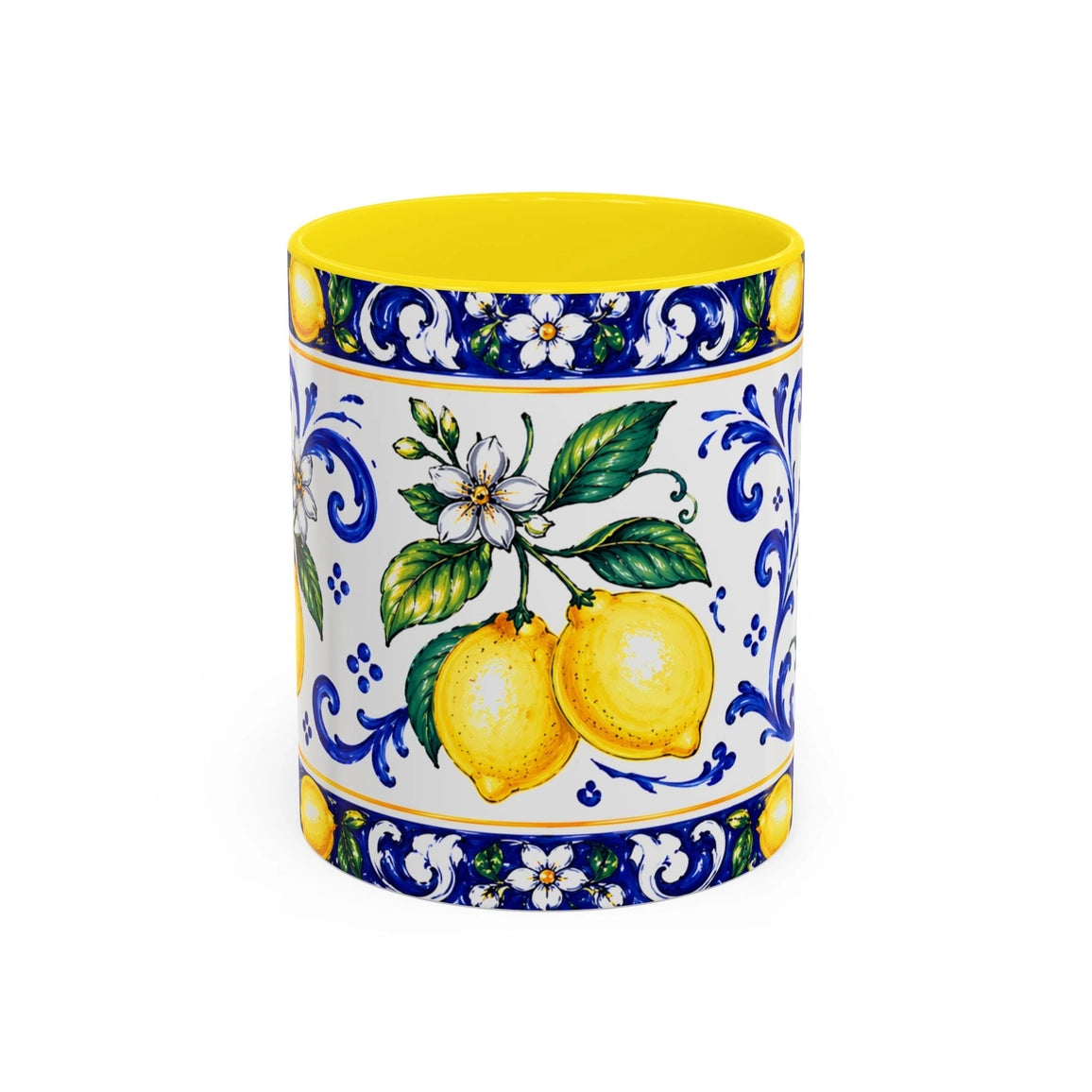 Little Italy Amalfi Blue & Lemon 11oz Mug - Zesty Lemons