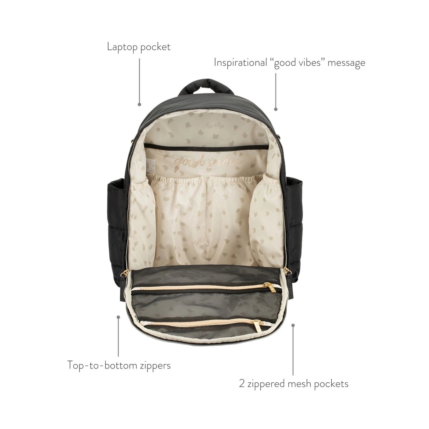 Dream Backpack™ Midnight Black Diaper Bag