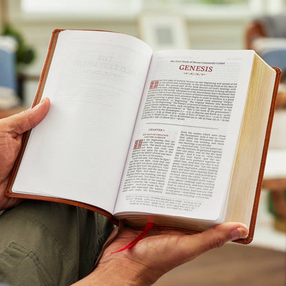 Rsv Personal Size Bible with Cross References, Leathersoft - NY Gift Boutique