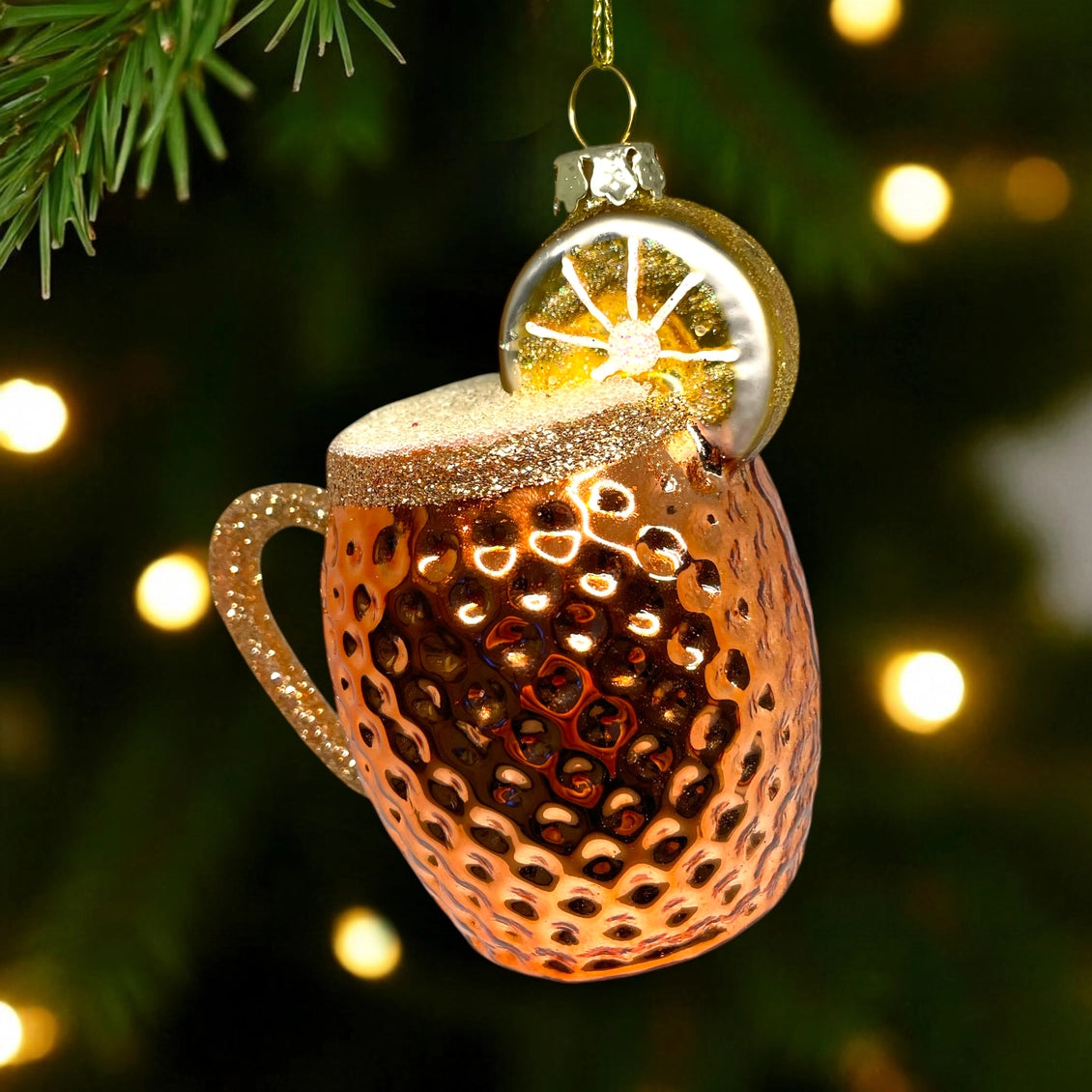 Moscow Mule Glass Ornament