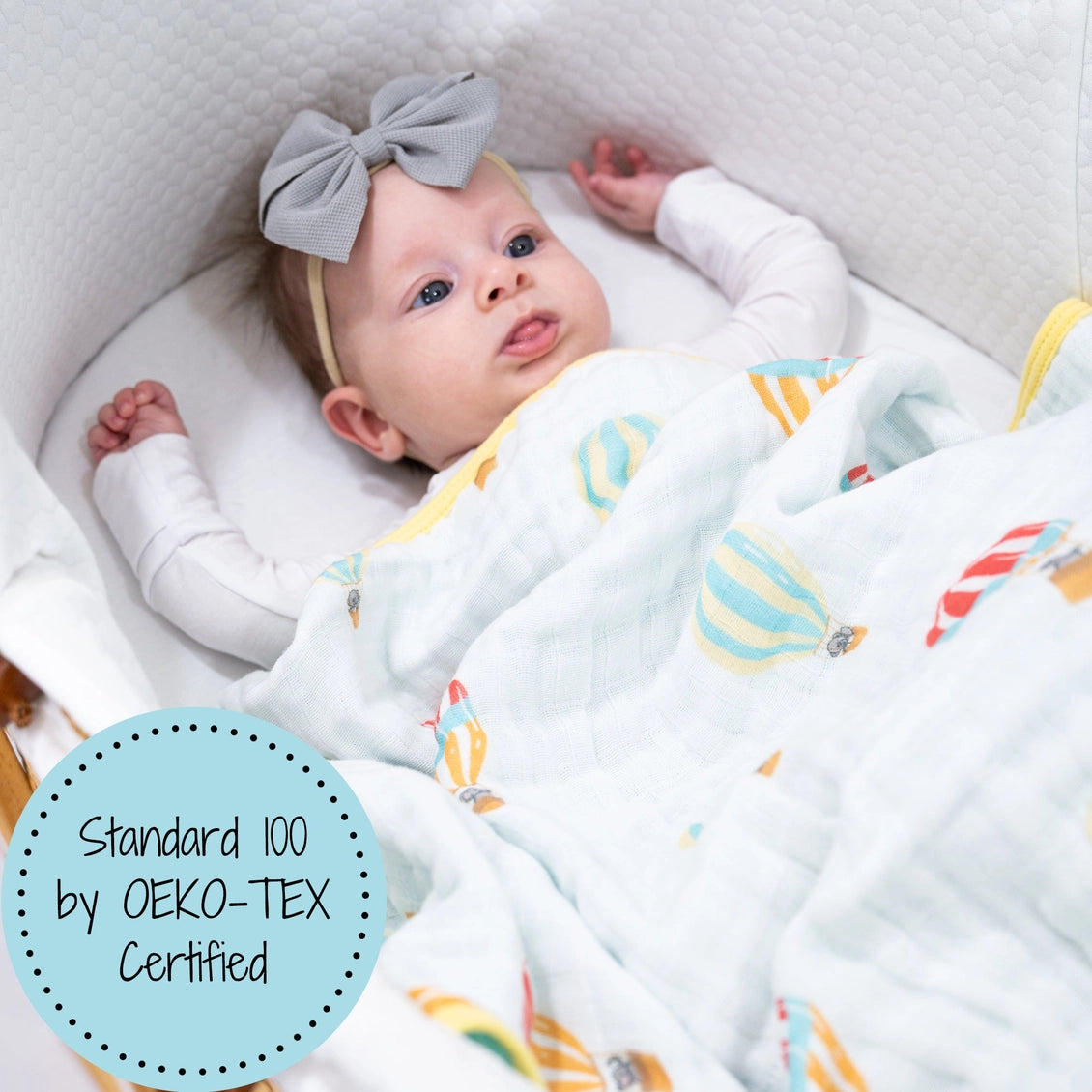 The Sky Is the Limit 100% Cotton Muslin Baby Blanket