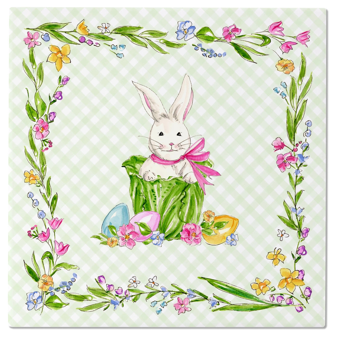 8" Floral Garden Party Ceramic Trivet  - Rosanne Beck