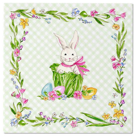 8" Floral Garden Party Ceramic Trivet  - Rosanne Beck