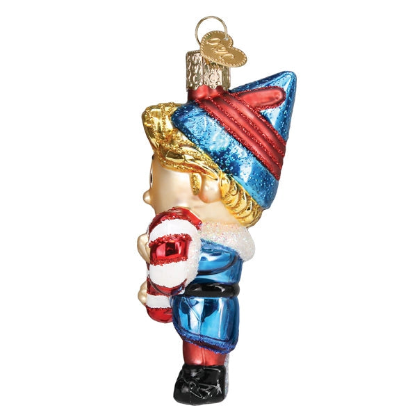 Hermey the Elf Glass Christmas Ornament